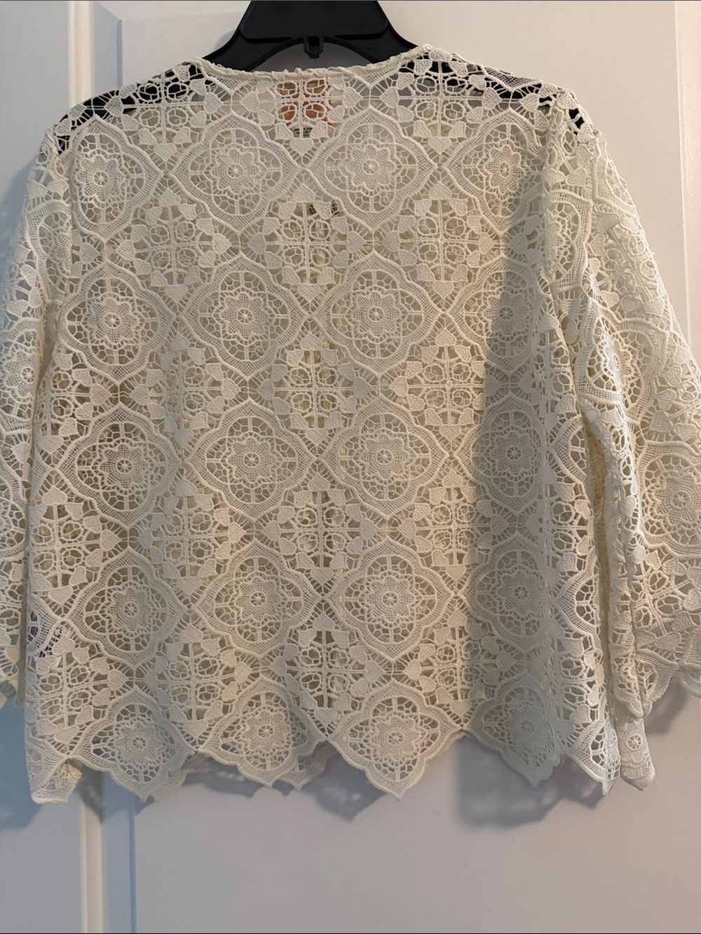 Ruby Rd. Ivory Crochet Lace Open-Front Tunic - Picture 6 of 6